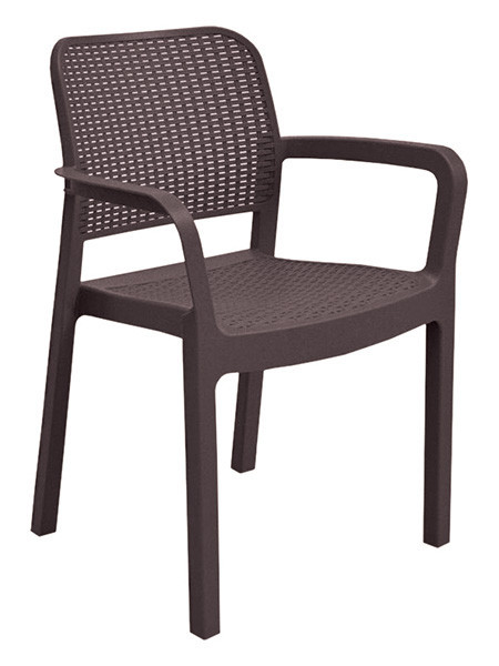 Стул пластиковый Allibert Samanna коричневый (8711245125909)