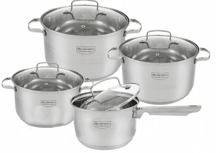 Набор посуды из нержавеющей стали Edenberg 8 предметов (EB-4072)