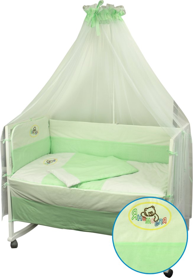 Комплект постельного белья Руно Я младенец 60х120 см 10шт Детский Салатовый (966У_Салатовий)