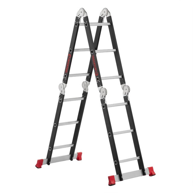 Лестница трансформер Intertool 4х3 ступени, стальной профиль, 3380 мм 150 кг (LT-0023)