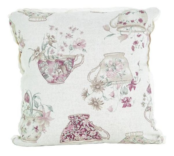 Подушка декоративная Прованс Cups 40x40 см Белая с мережкой (.003687)