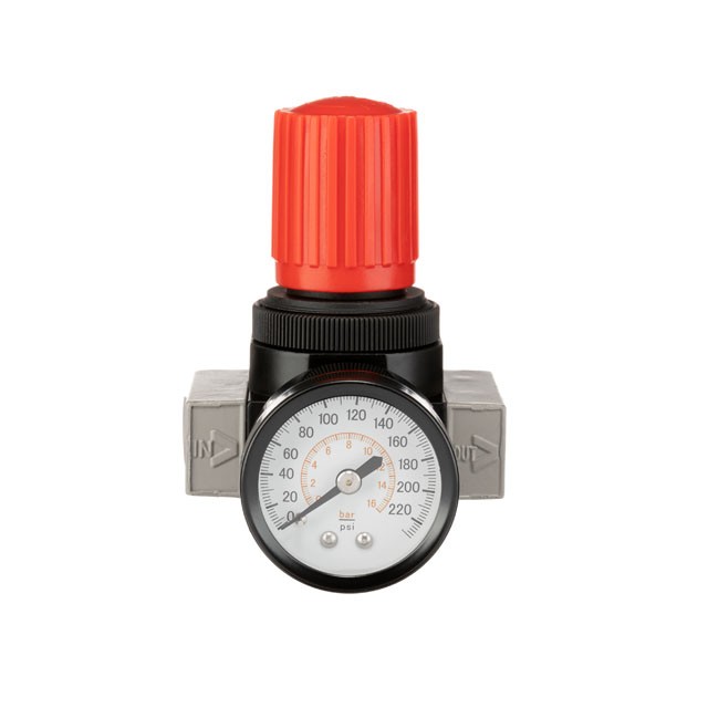 Регулятор давления Intertool 1/4", 1-16 бар, 1600 л/мин, профессиональный (PT-1429)