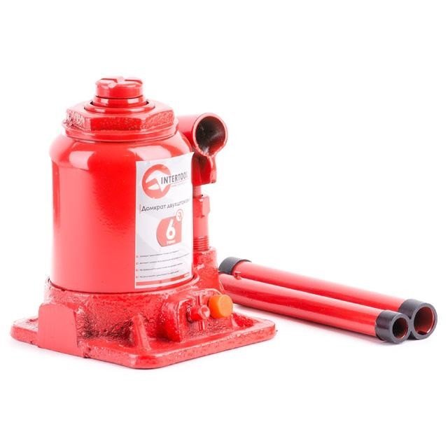 Домкрат бутылочный Intertool 2-хштоковый 6т (GT0033)