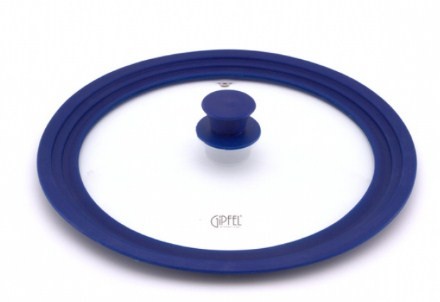 Крышка стеклянная Gipfel 3в1 с силиконовым ободом 28/30/32 см (1027)