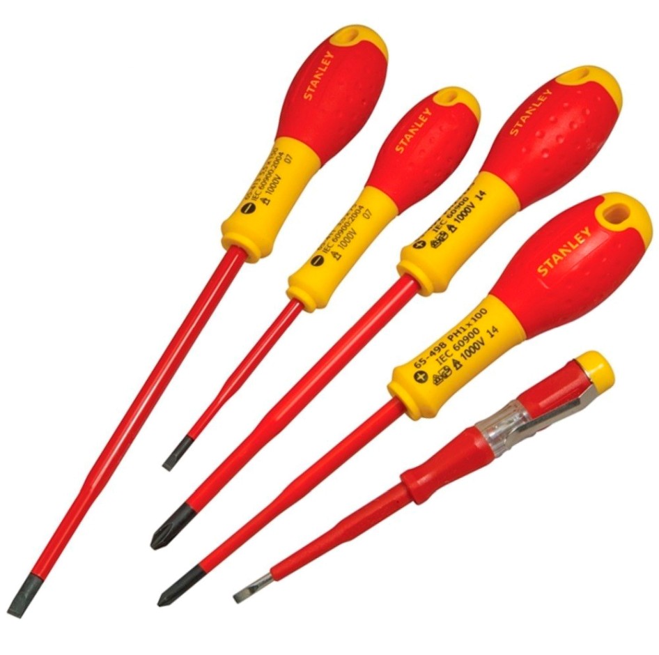 Набор отверток диэлектрических Stanley FatMax индикатор PH PZ SL корпус VDE 1000V 5 шт (XTHT0-62692)