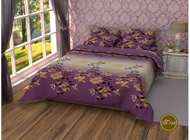 Постельное белье Leleka-Textile Полиэстер 145х210 Фиолетовое Полуторные