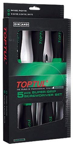Набор отверток Toptul 5 шт (GAAE0504)