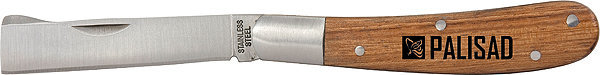 Нож садовый PALISAD 173 мм, складной, копулировочный, деревянная рукоятка (79002)
