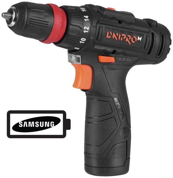 Шуруповерт аккумуляторный Дніпро-М CD-123 QS (80634000)