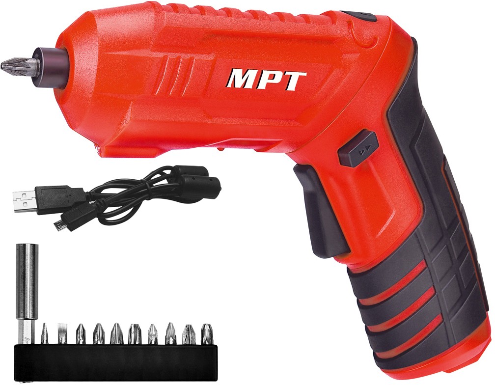 Отвертка аккумуляторная поворотная Mastertool 4V, Li-ion, 1.5 Ач, 250 об/мин, 3.5 Нм (MCSD4006.1)