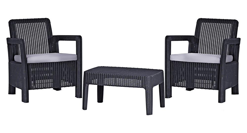 Комплект садовой мебели Allibert Tarifa Balcony серый (3253929118036)