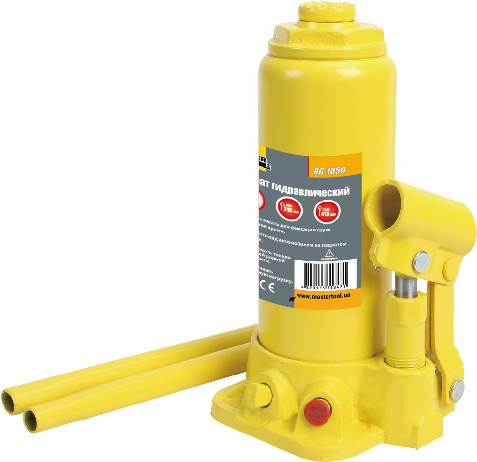 Домкрат гидравлический бутылочный Mastertool 5 т 216-413 мм в кейсе (86-1050)