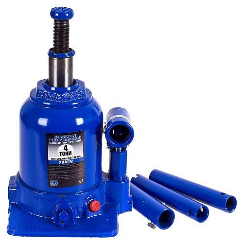 Домкрат гидравлический телескоп Vitol 4 т 2х цилиндровый 160-390 мм 6.7 кг (N42011/ДБ-40002Ц) 