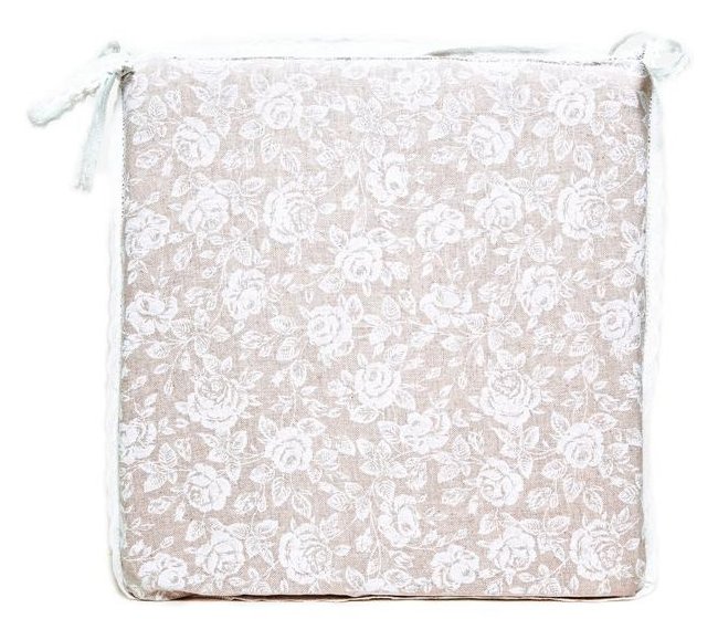Подушка для стула Прованс White Rose 40x40 см Белая с мережкой (.003701)