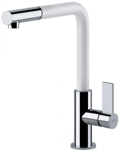 Кухонный смеситель Franke NEPTUNE EVO с выносным шлангом хром/белый (115.0373.944)