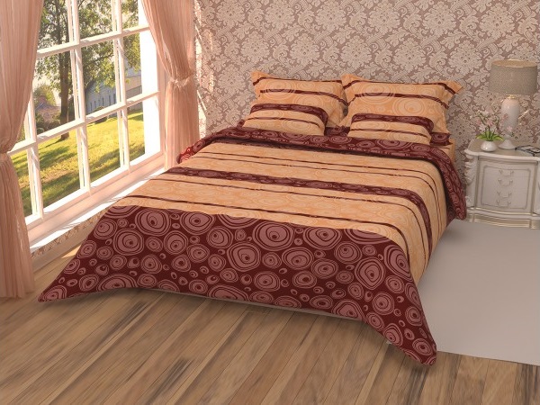 Постельное белье Leleka-Textile Полиэстер 175х210 Оранжевое Двуспальное