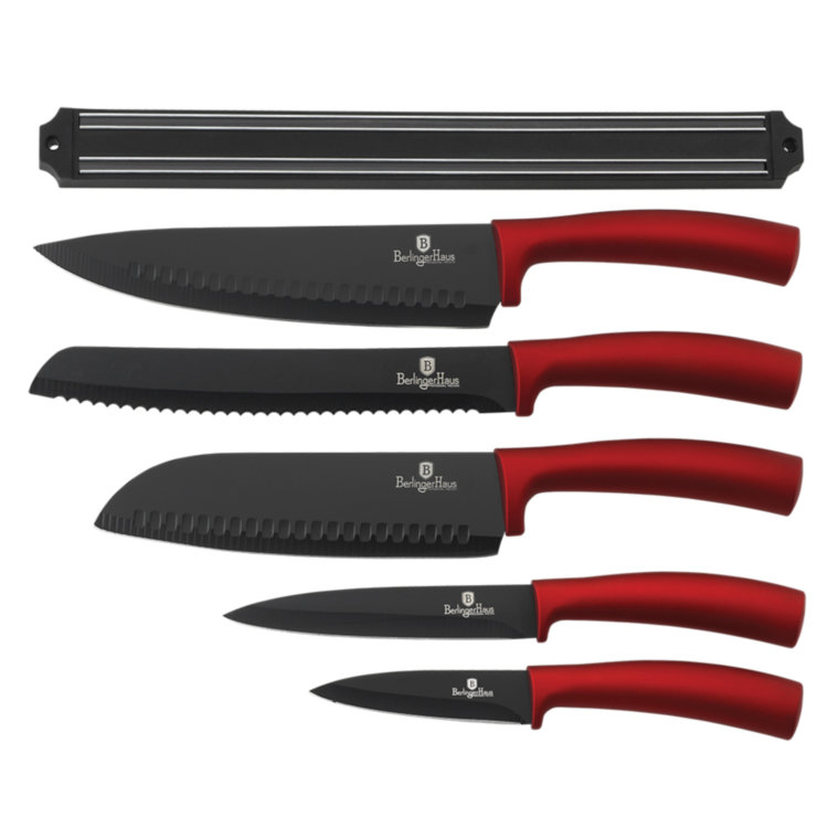 Набор ножей Berlinger Haus Metallic Line Burgundy Edition 6 предметов (BH-2400)