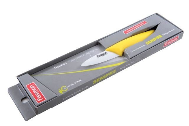 Кухонный нож Fissman Sempre для овощей 80 мм Yellow (KN-2130.PR)