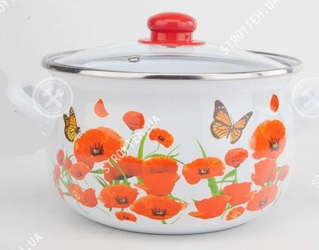 Набор кастрюль Gusto Макове поле 2.1л/3.1л/4л (GT-T-3-M)