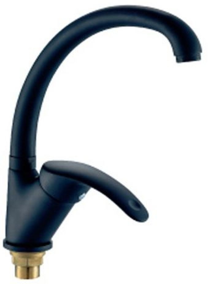 Смеситель для кухни Cron Mars 777 на гайке BLACK (CR0785)