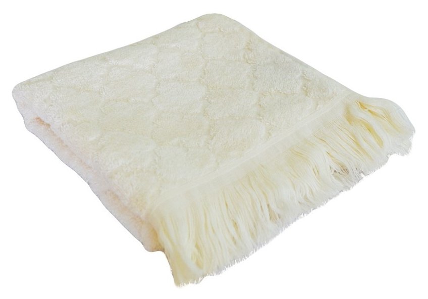 Полотенце махровое бамбуковое Прованс 50х90 см Молочное (.0005887)