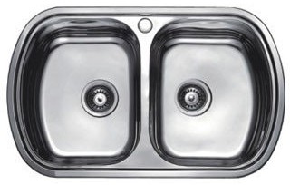 Мойка для кухни Haiba 80x49 Double Decor декорированная (HB0572)