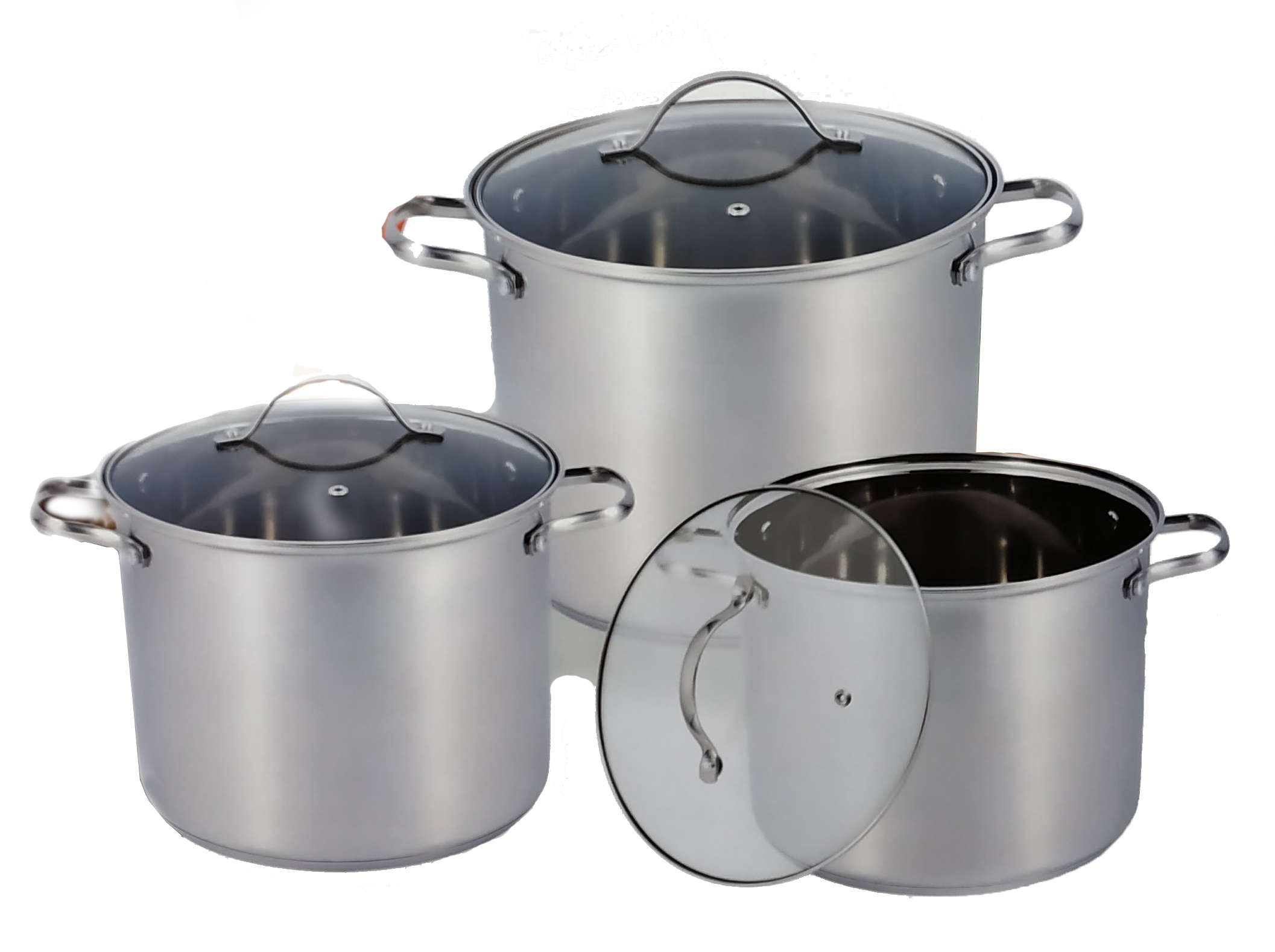 Набор кастрюль из нержавеющей стали Benson 6 предметов (BN-214)