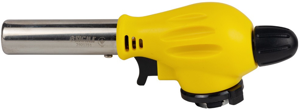 Горелка газовая турбо 360° с керамическим соплом и пьезоподжигом D22мм 182мм Sigma (2901351)