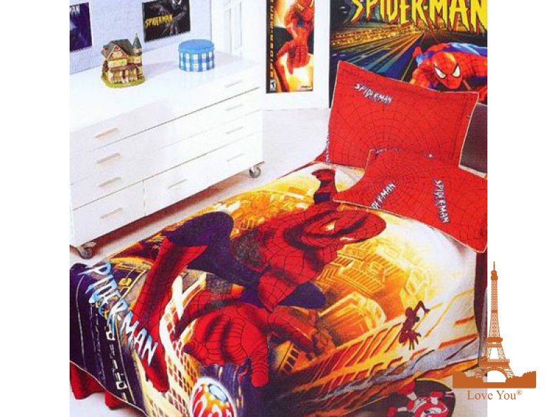 Комплект постельного белья Love you Spider Man 150х220 см 4шт Детский Красный (TD 104)