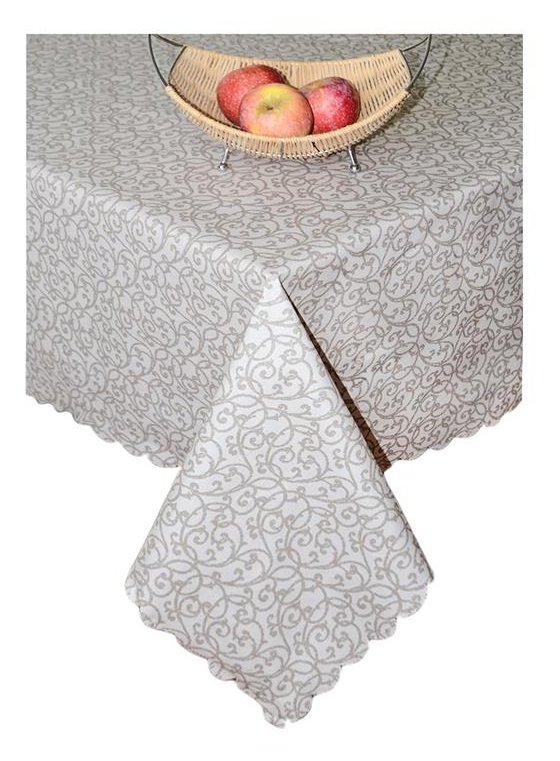 Скатерть Прованс Simfoni Капучино Вензель 140х220 см (.003644)