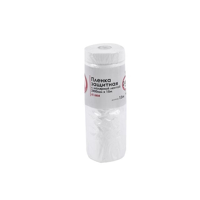 Пленка защитная Intertool с малярной лентой 2400мм*15м (KT-0804)