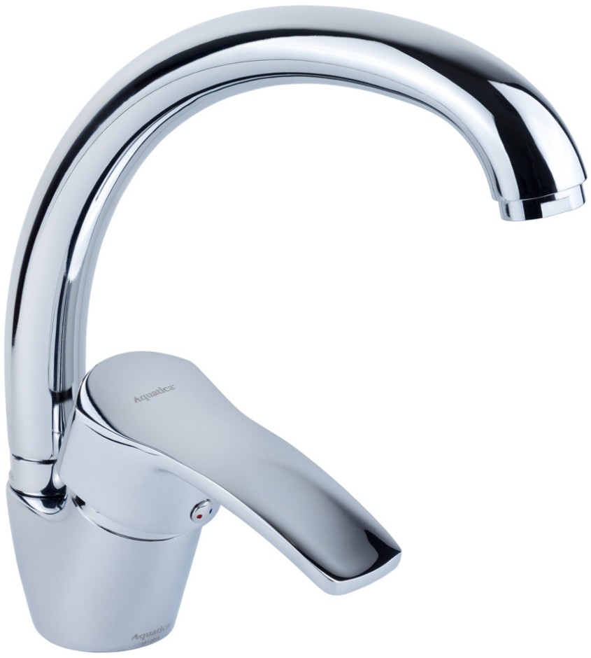 Смеситель для кухни Aquatica ML D40 гусак ухо на гайке (ML-4B141C)