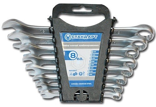 Набор ключей комбинированных Стандарт 8 шт 8-10,12-14,17,19 мм (NKK8ST)