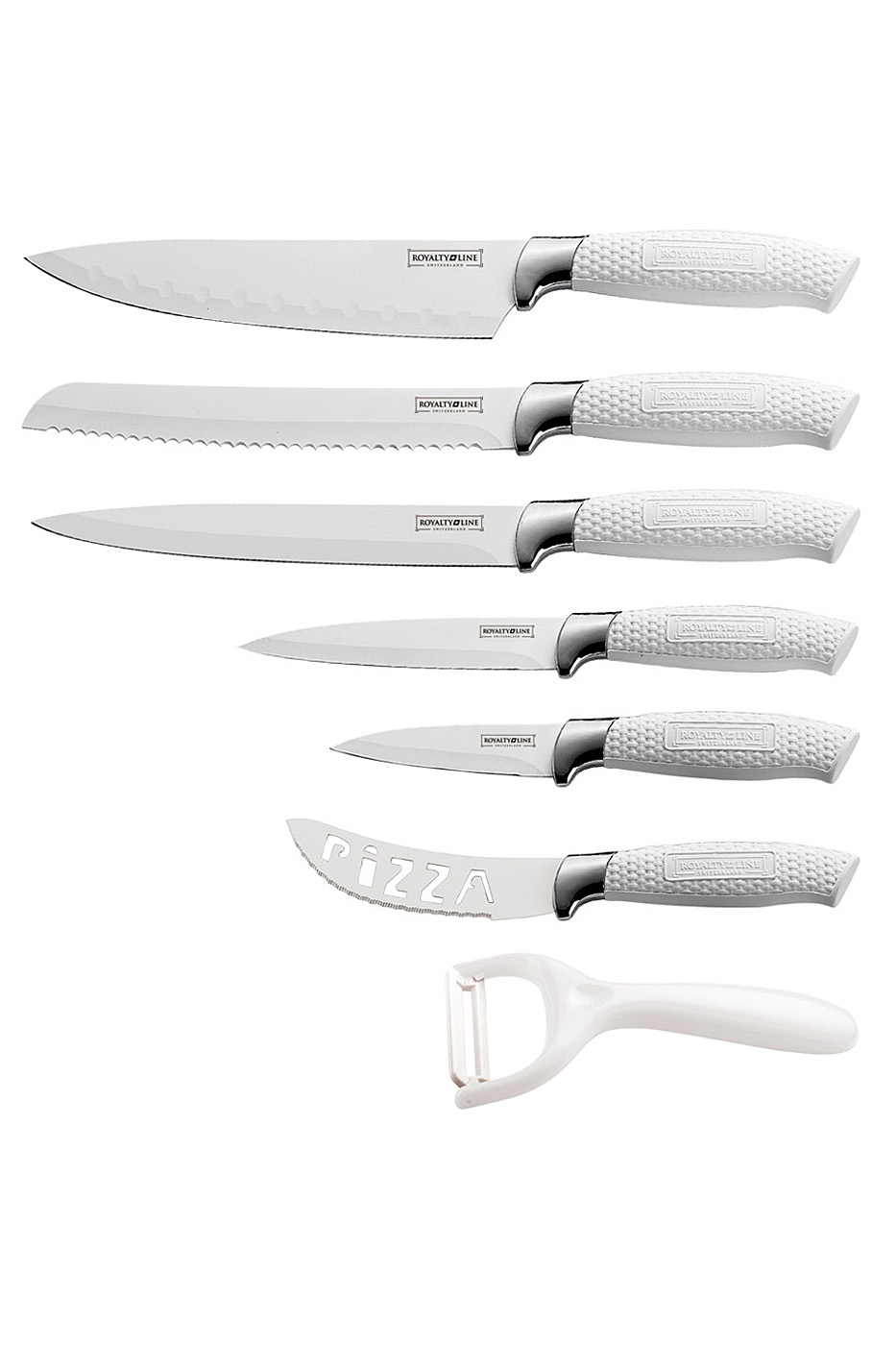 Набор ножей Royalty Line 7 предметов (RL-WHT6-W)