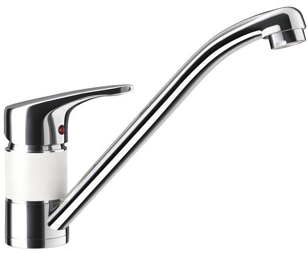 Кухонный смеситель Schock SC40 Alpina-07 хром/белый (56300007)