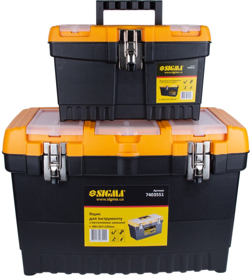 Набор ящиков для инструмента Sigma 2в1 320×155×187 мм и 486×267×320 мм (7403511)
