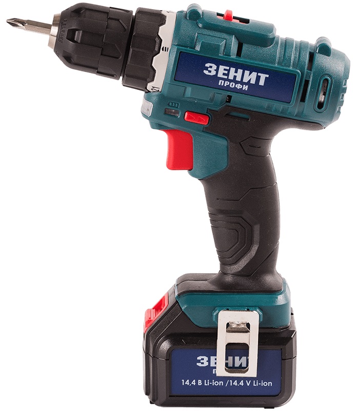 Шуруповерт аккумуляторный Зенит ЗША-14.4 Li профи (846730)