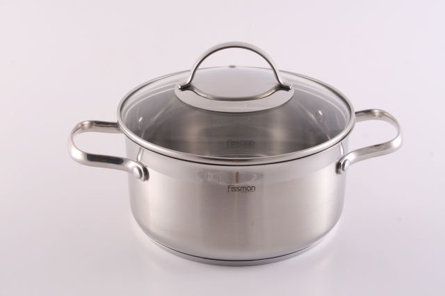 Кастрюля Fissman Fissman Aqua 2.2 л со стеклянной крышкой (SS-5232.2.2)