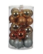 Елочные шарики House of Seasons комплект 23 шт микс золотистый, серебристый (1028481)