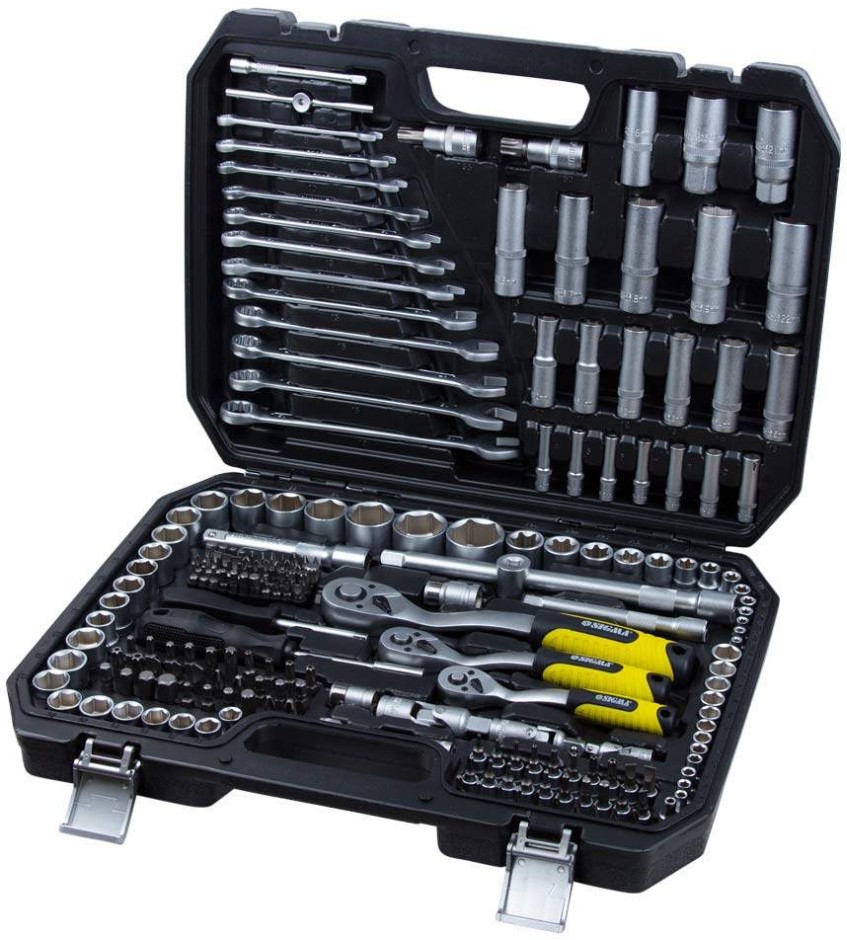 Набор насадок торцевых и биты Sigma 1/4" 3/8" 1/2" 216 шт CrV (6003841)