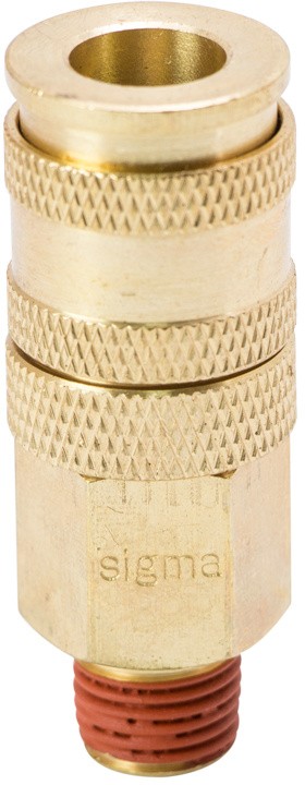 Соединение быстросъемное усиленное Sigma с фиксатором MT 1/4" (латунь) (7021611)