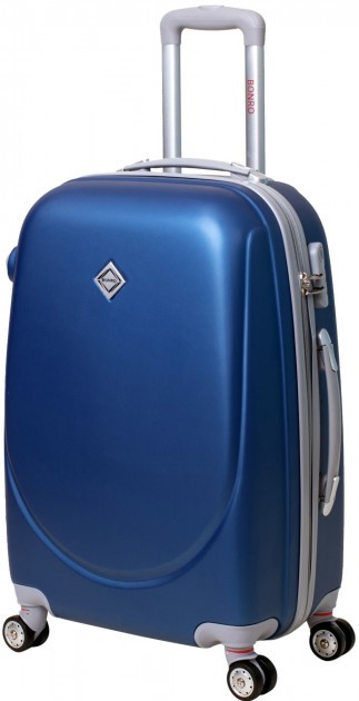 Чемодан Bonro Smile с двойными колесами (средний) синий (10062402)