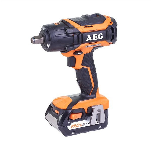 Гайковерт ударный безщеточный AEG Li-Ion 18 В, 4 Ач, 1/2" 500 Нм в футляре (BSS18C12ZBLLI-402)