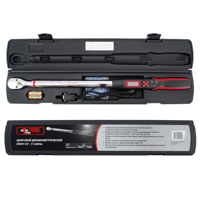Динамометрический ключ электронный Intertool 1/2" 68-340 N.m (XT-9021)