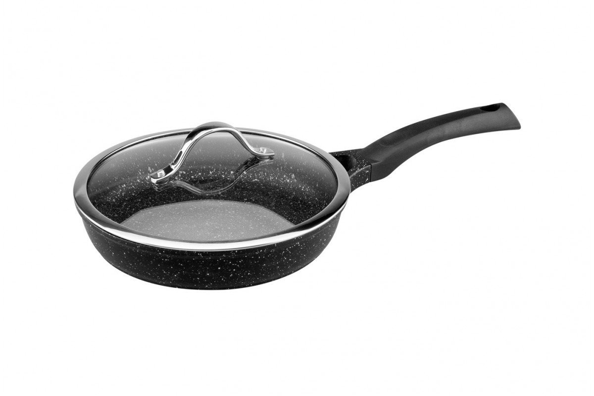 Сковорода с крышкой Vinzer 24 см Premium Granite Induction line (89454)