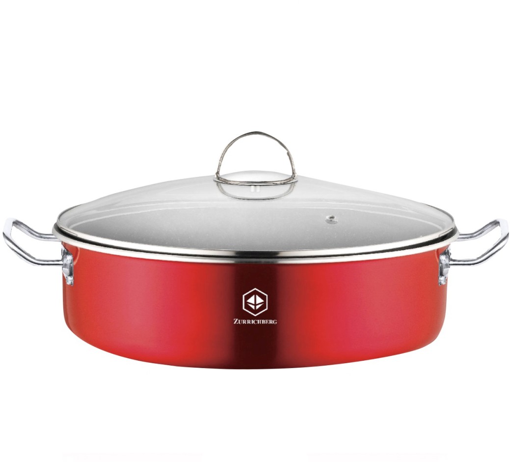 Сотейник Zurrichberg 32 х 9 см 7.2 л с мраморным покрытием (ZBP-7122 Red)