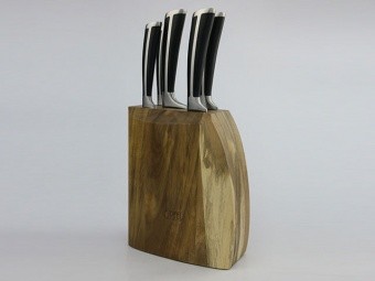 Набор ножей Gipfel на подставке из акации 6 предметов (8426)