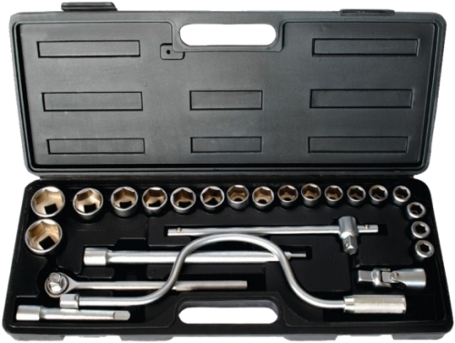 Набор головок и комплектующих Intertool 25шт 1/2", Drop Forged (HT-2225)