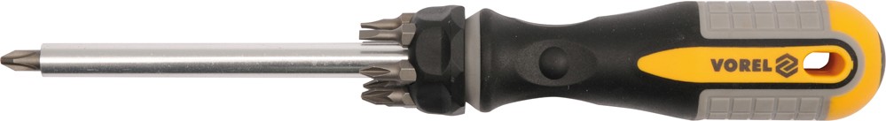 Отвертка телескопическая Vorel 8 насадок Cr-V (64650)