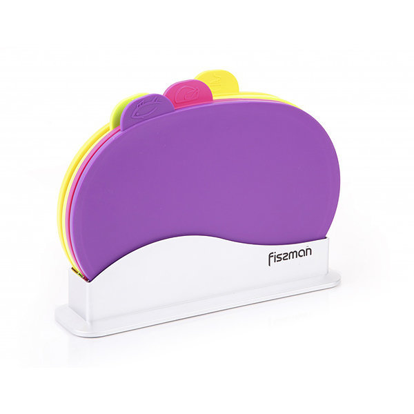 Набор Fissman 4 доски 30 см пластик + подставка (AY-7243.CB)